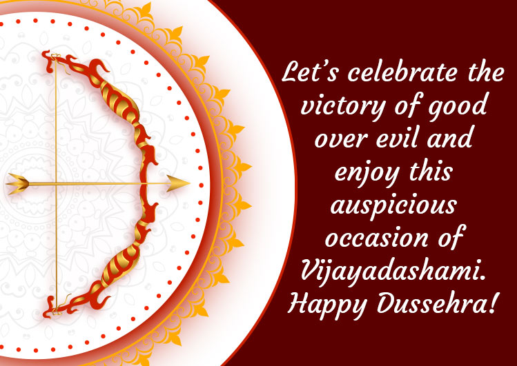 May this Dusshera burn all your worries with the burning of Ravana. May the  day bring you good fortune and success today and forever! Happy Dussehra  to