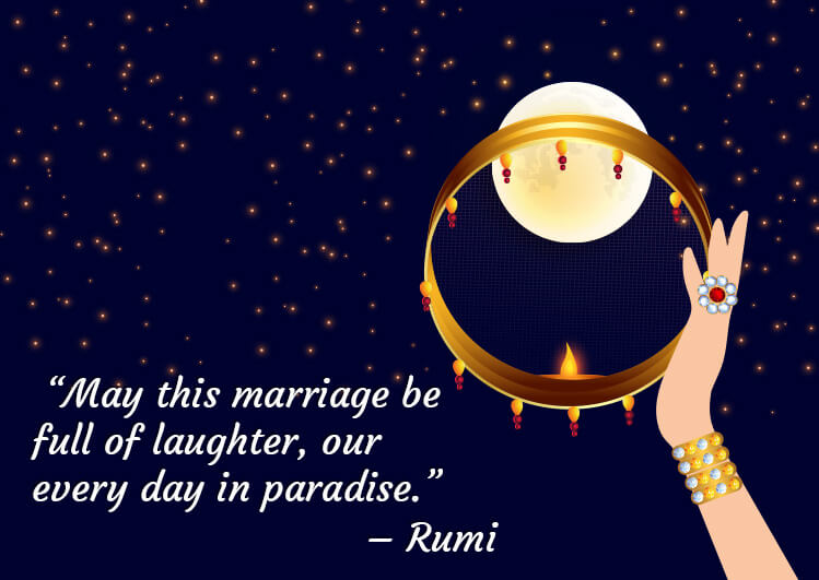 Happy Karwa Chauth Wishes Greetings and Quotes images for social profile